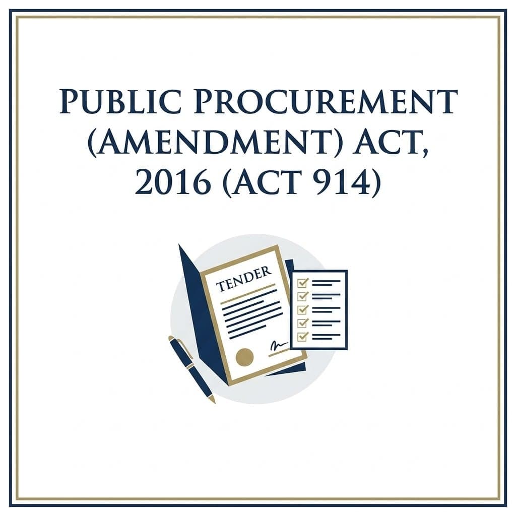 Public Procurement (Amendment) Act, 2016 (Act 914)