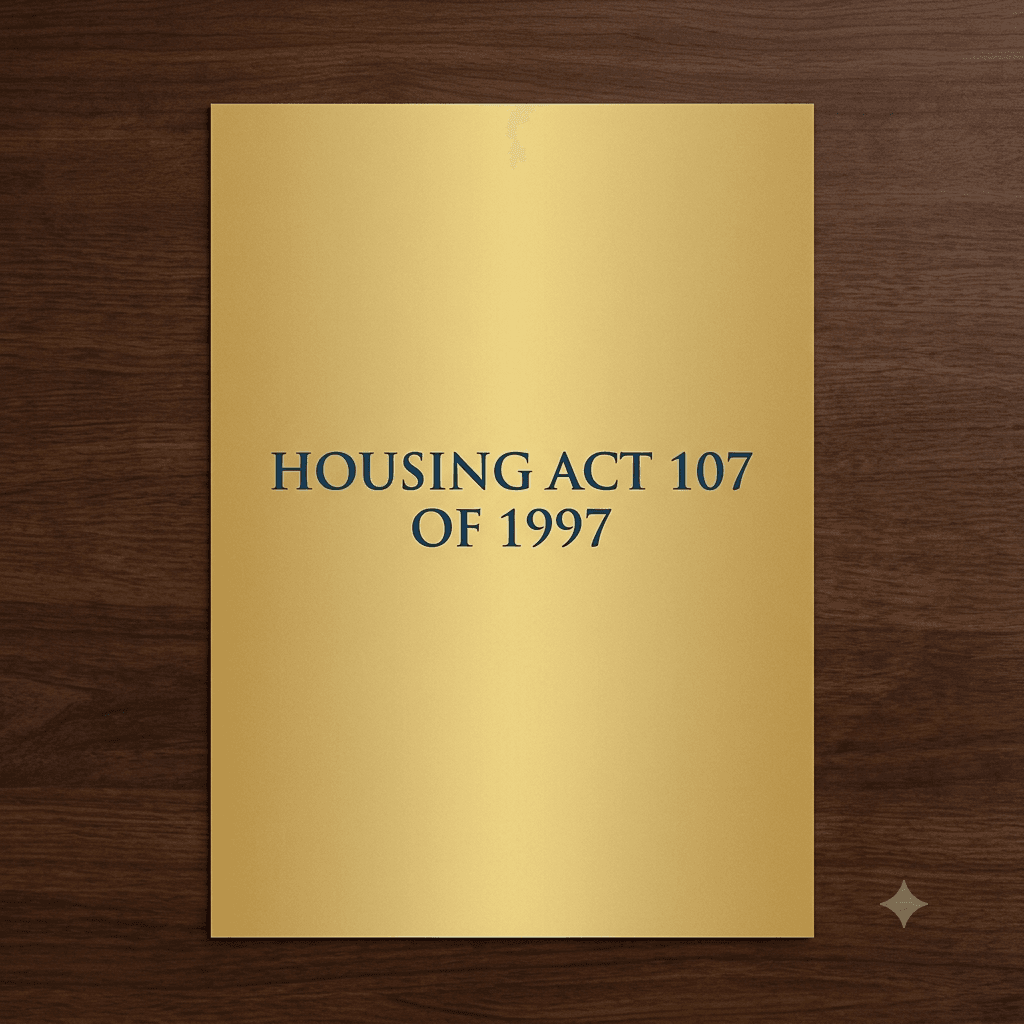Housing Act 107 of 1997