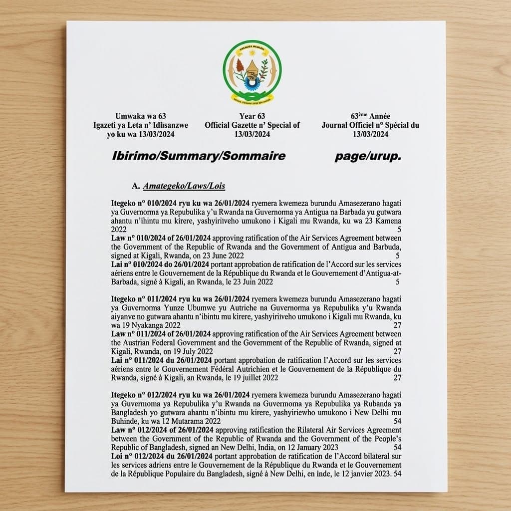 Rwanda–Antigua and Barbuda Air Services Agreement