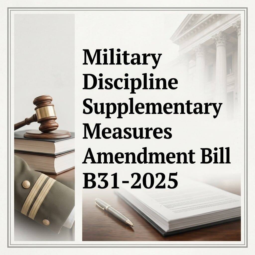 Military Discipline Supplementary Measures Amendment Bill B31-2025