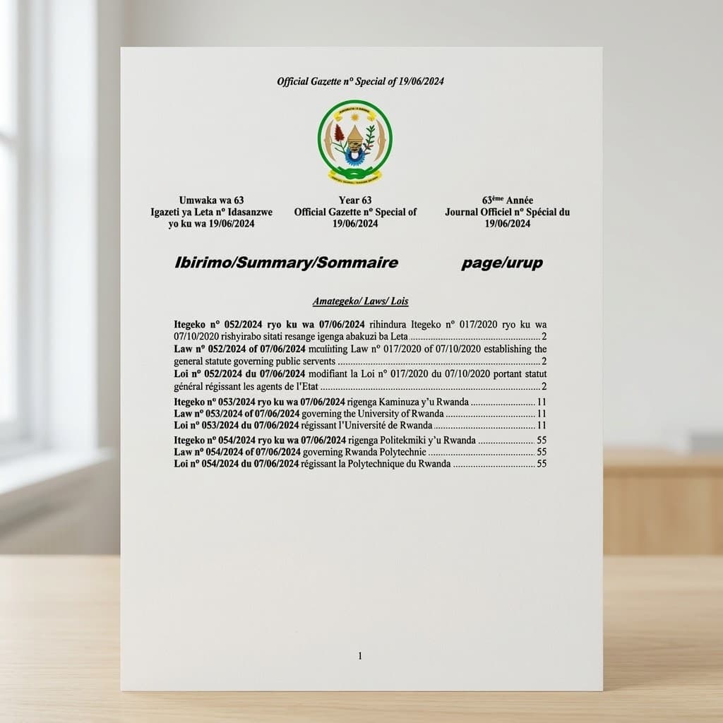 Law No. 054/2024 — Governing Rwanda Polytechnic