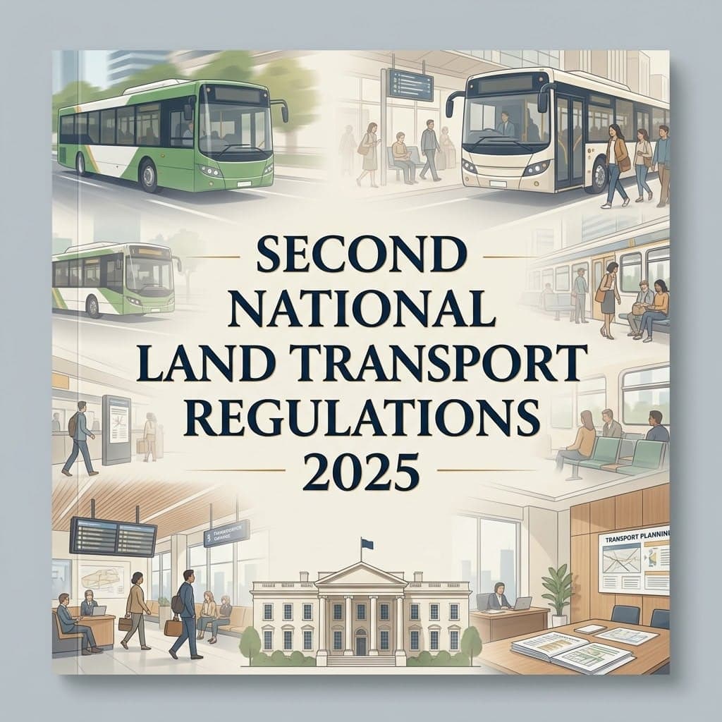 National Land Transport Act: Second National Land Transport Regulations