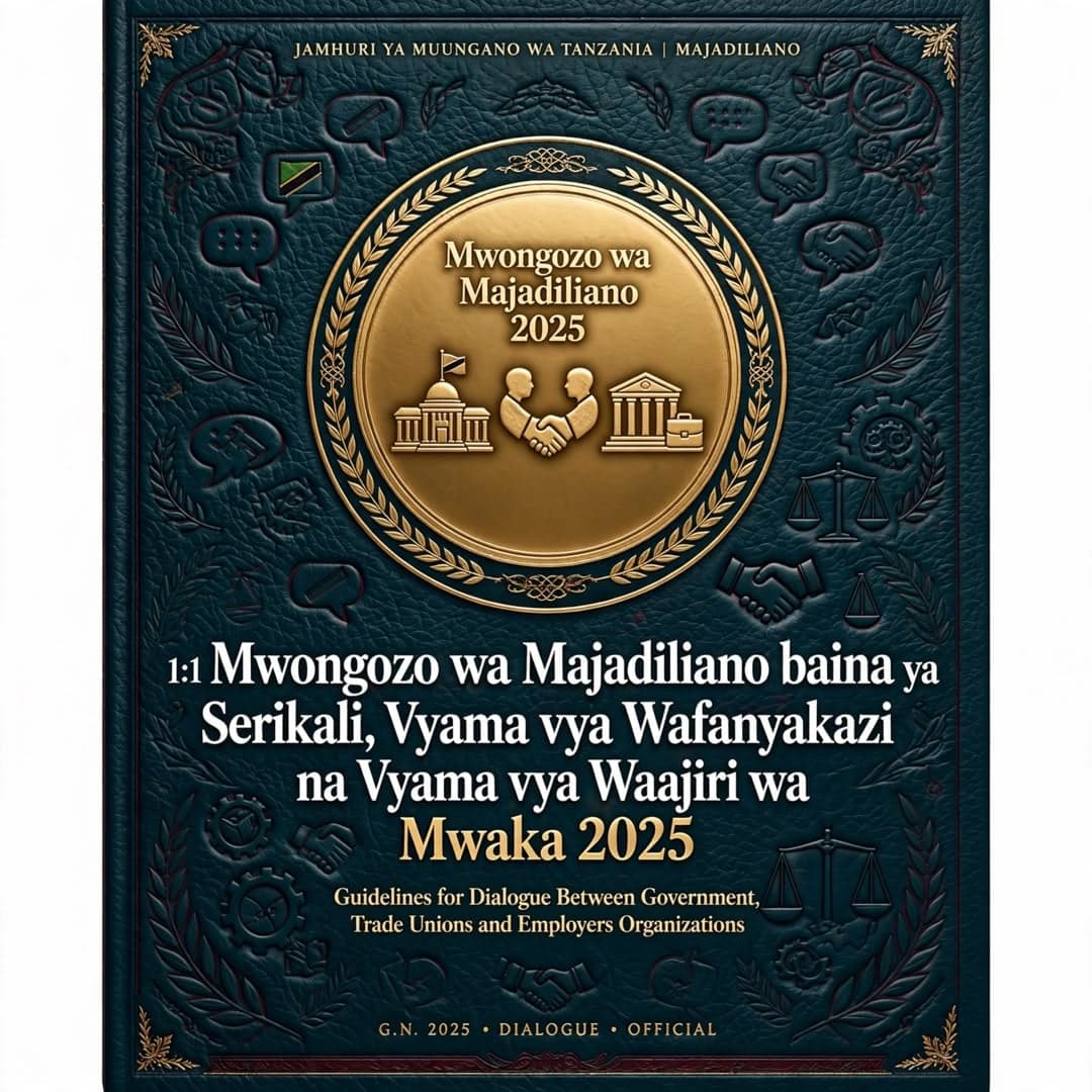 Mwongozo wa Majadiliano baina ya Serikali, Vyama vya Wafanyakazi na Vyama vya Waajiri wa Mwaka 2025 — Guidelines for Dialogue Between Government, Trade Unions and Employers’ Organizations