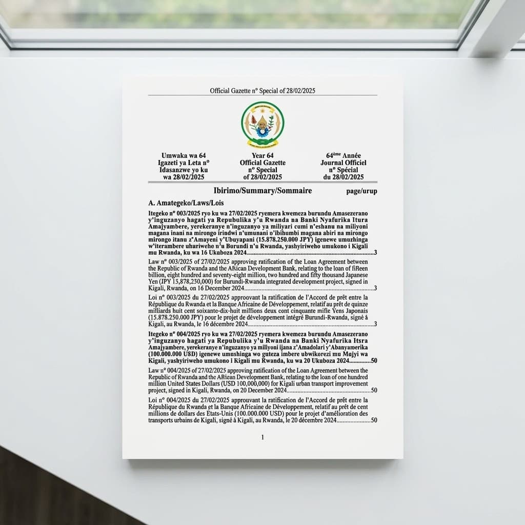 African Development Bank Loan for Burundi–Rwanda Integrated Development