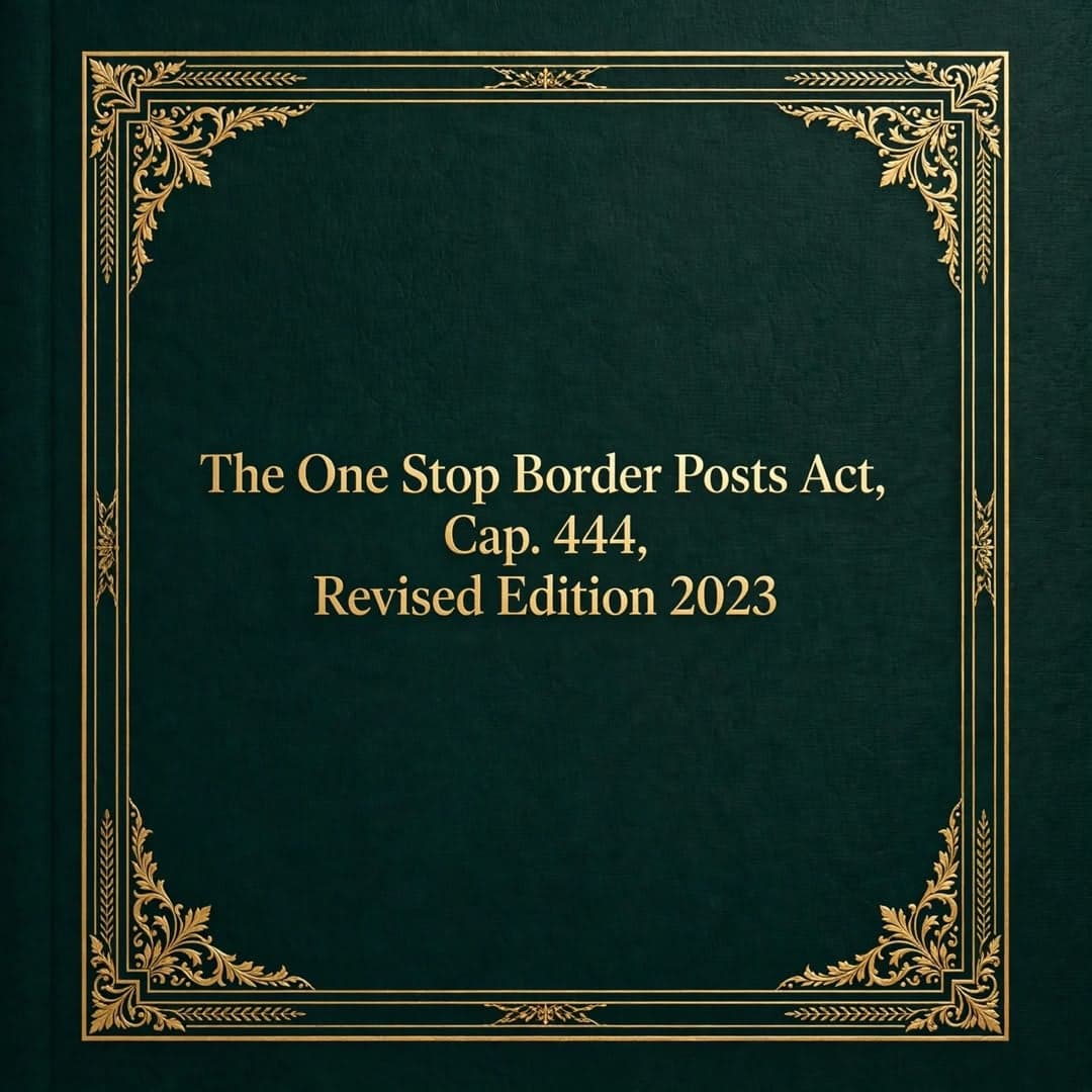 The One Stop Border Posts Act, Cap. 444, Revised Edition 2023