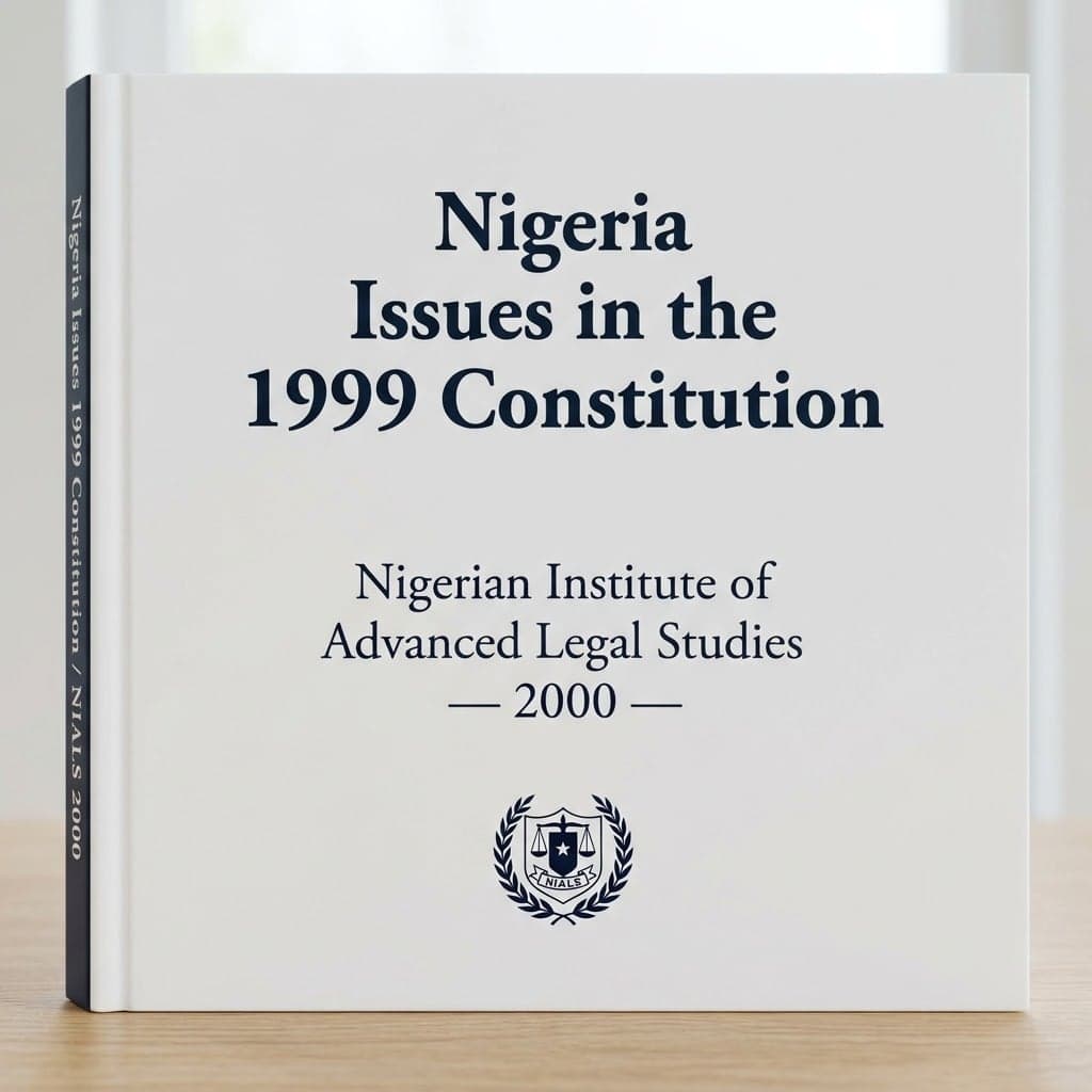 Nigeria Issues in the 1999 Constitution