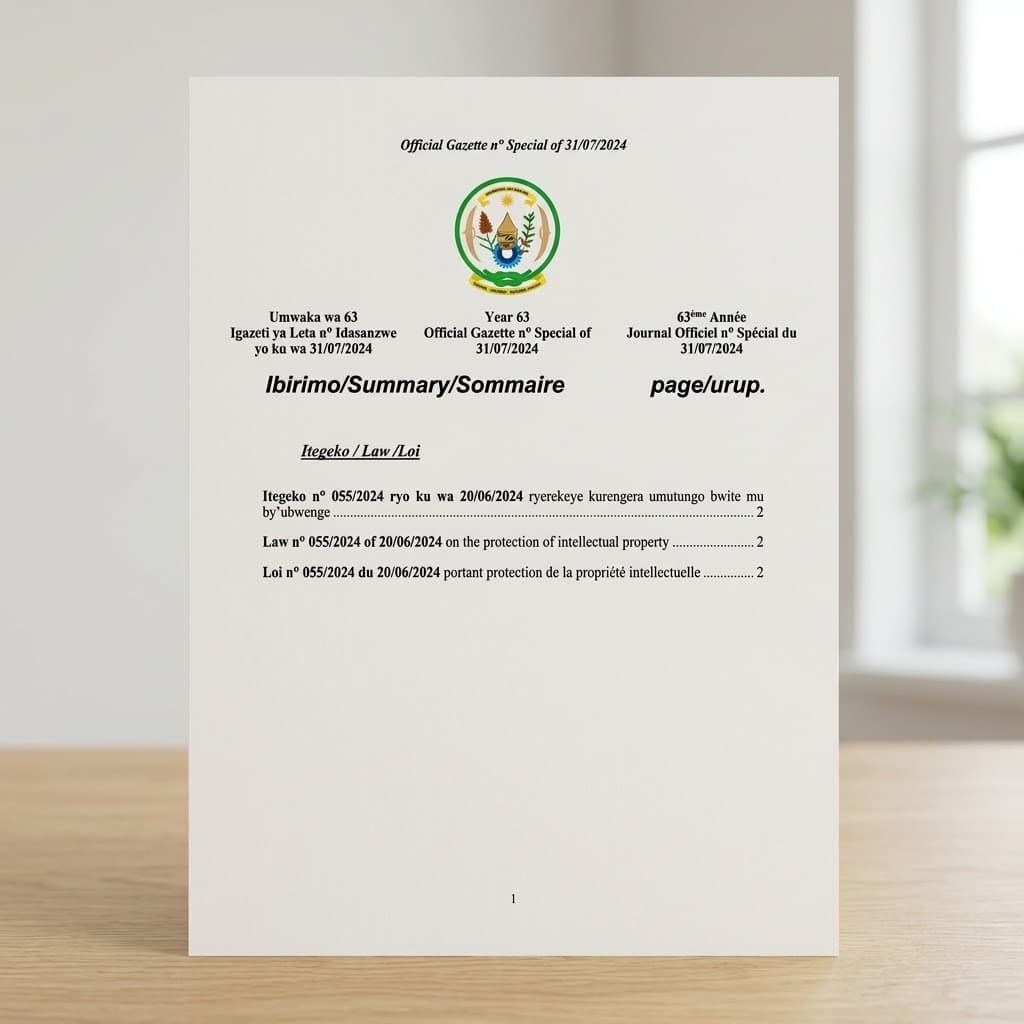 Law No. 055/2024 — Protection of Intellectual Property