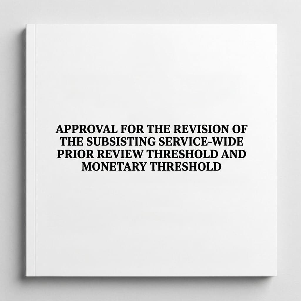 Nigeria's Approval for the Revision of the Subsisting Service-Wide Prior Review Threshold and Monetary Threshold