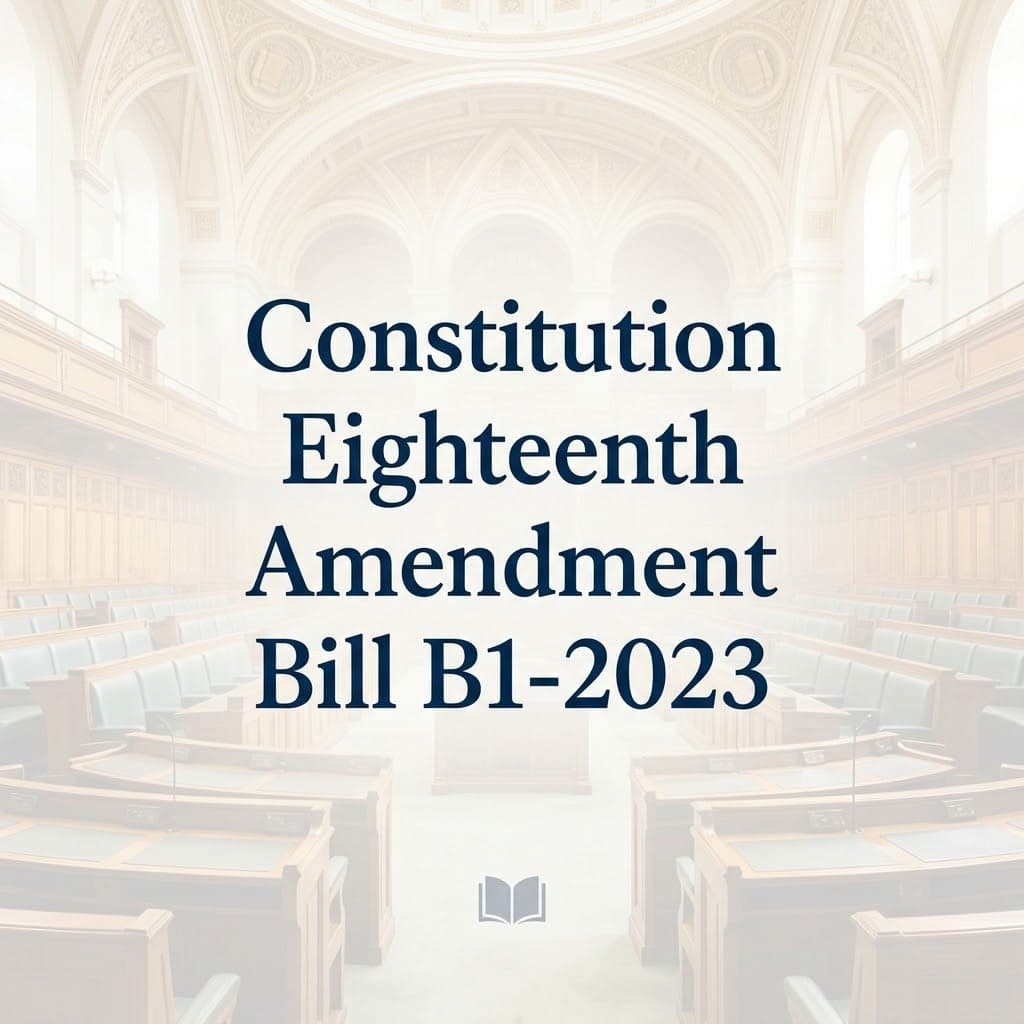 Constitution Eighteenth Amendment Bill B1-2023