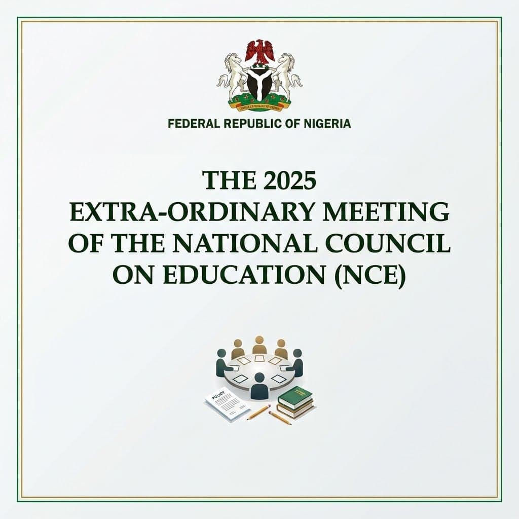 The 2025 Extra-Ordinary Meeting of the National Council on Education (NCE)