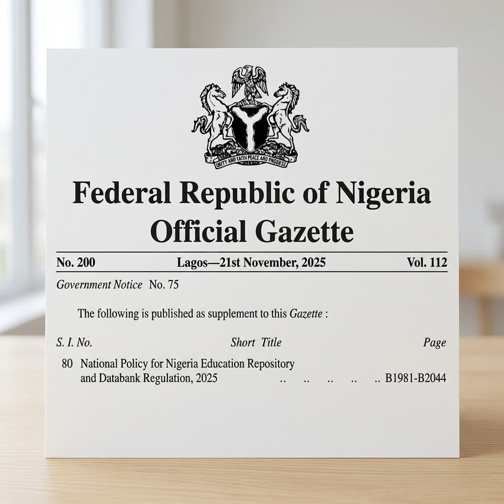 National Policy for the Nigeria Education Repository and Databank (NERD)