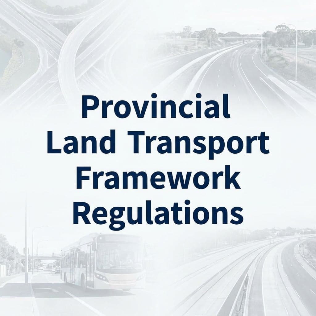 Regulations on Minimum Requirements for Provincial Land Transport Frameworks
