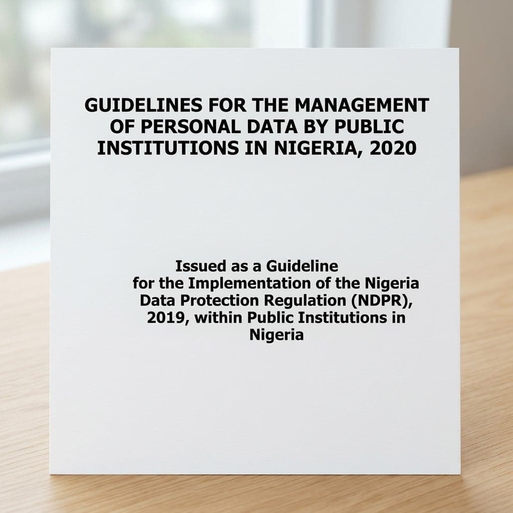 Guidelines for Management of Personal Data by Public Institutions in Nigeria