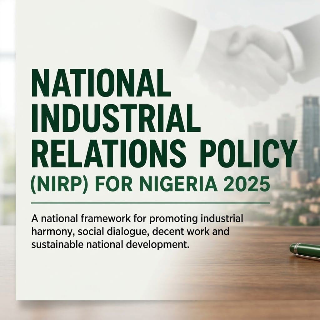 National Industrial Relations Policy (NIRP) for Nigeria