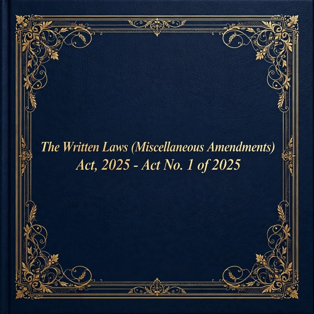 The Written Laws (Miscellaneous Amendments) Act, 2025 — Act No. 1 of 2025