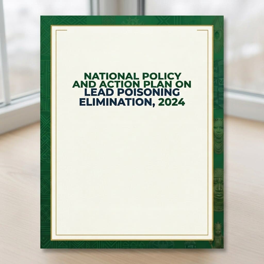 National Policy and Action Plan on Lead Poisoning Elimination, 2024