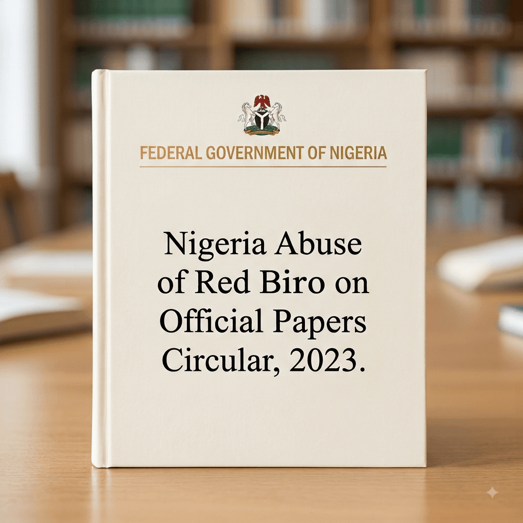 Nigeria Abuse of Red Biro on Official Papers Circular, 2023
