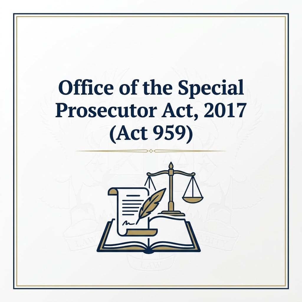 Office of the Special Prosecutor Act, 2017 (Act 959)