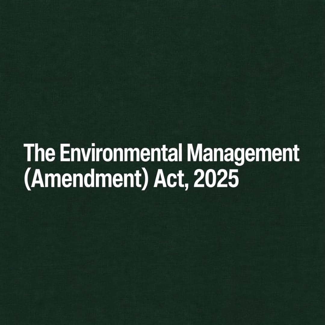 The Environmental Management (Amendment) Act, 2025