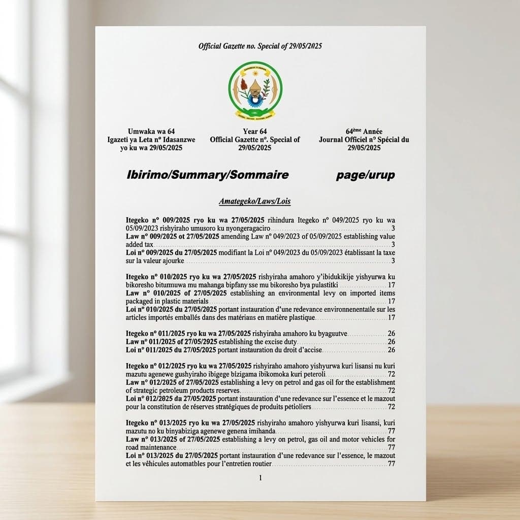 Law No. 014/2025 — Amending Income Taxes Law