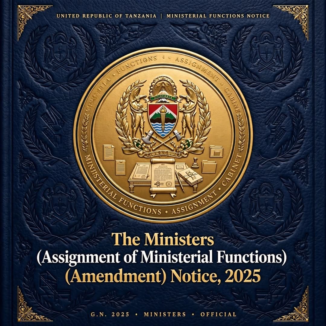 The Ministers (Assignment of Ministerial Functions) (Amendment) Notice, 2025