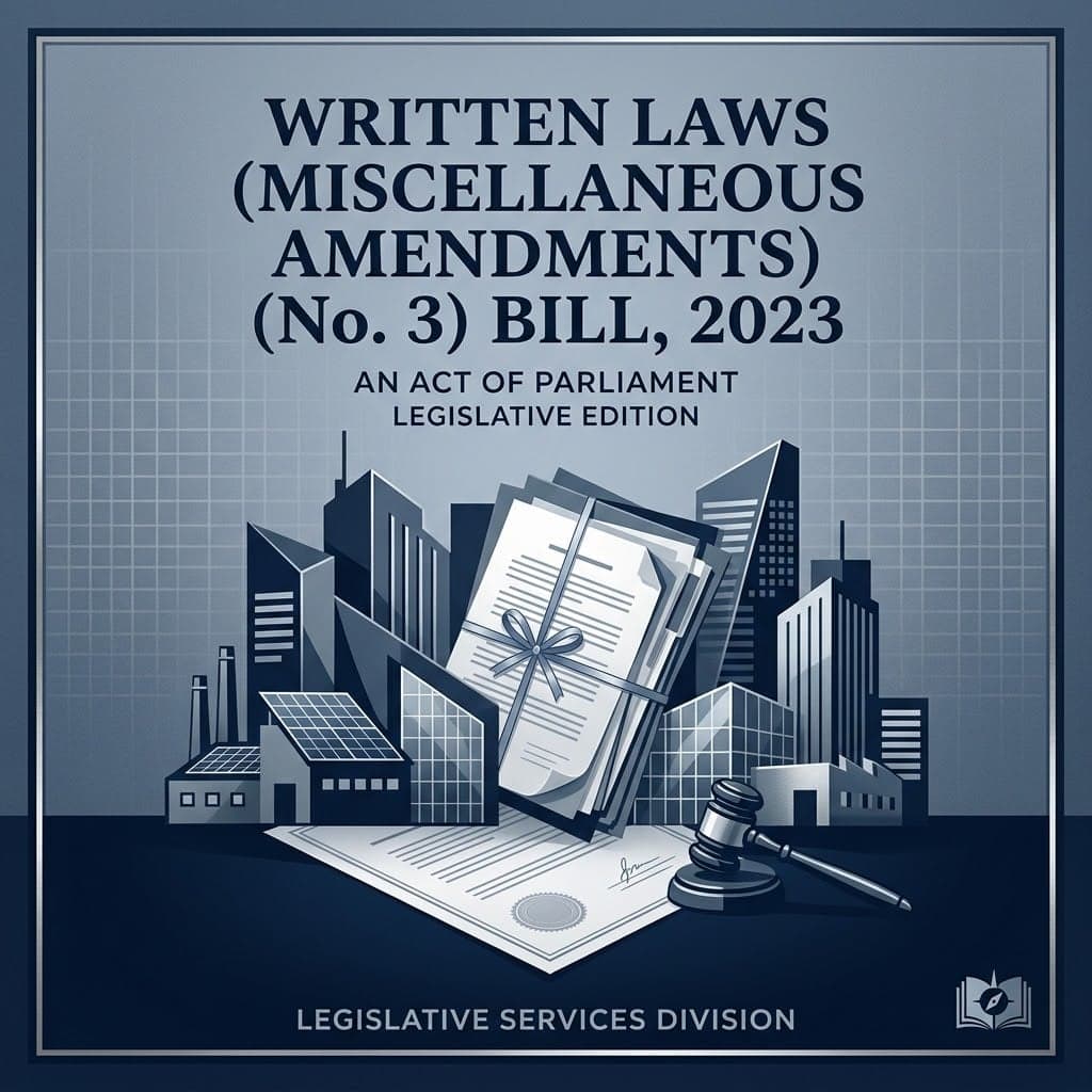 Written Laws (Miscellaneous Amendments) (No. 3) Bill, 2023