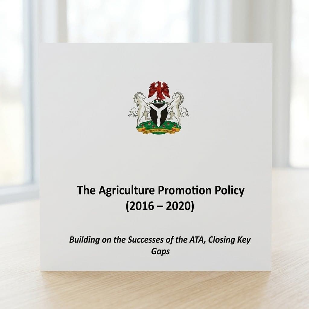 The Agric Promotion Policy (2016–2020)