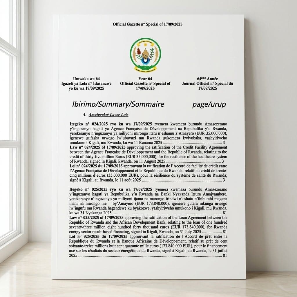 Law No. 024/2025 — AFD Credit for Healthcare Resilience