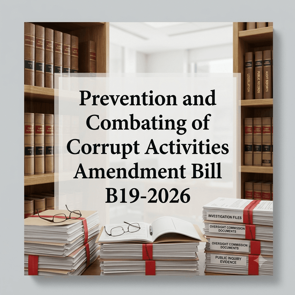Prevention and Combating of Corrupt Activities Amendment Bill (B19-2026)