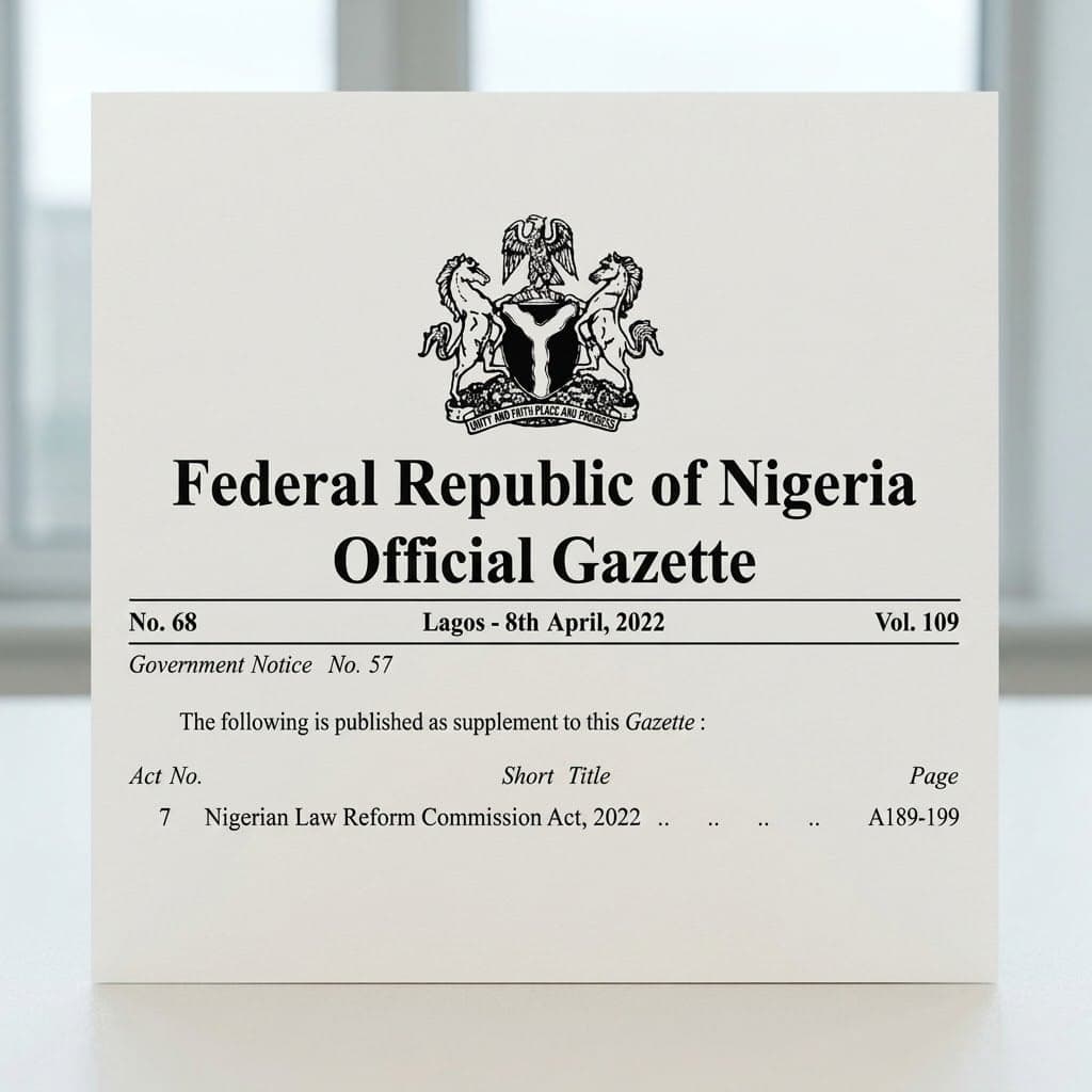 Nigerian Law Reform Commission Act, 2022