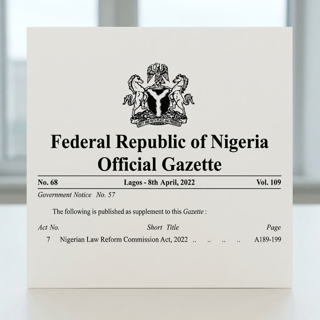 Nigerian Law Reform Commission Act, 2022