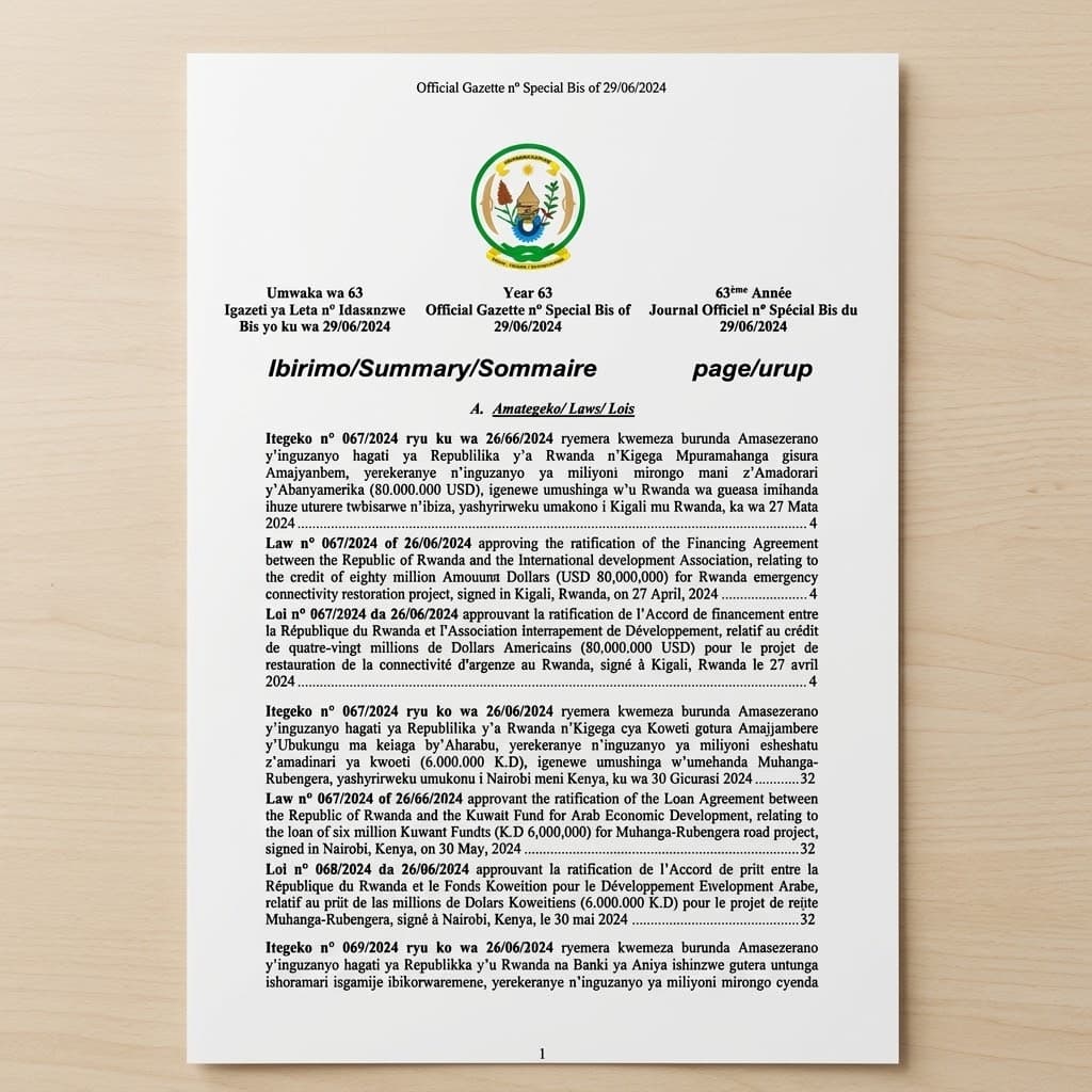 Law No. 070/2024 — Rwanda Health Emergency Preparedness, Response and Resilience Project