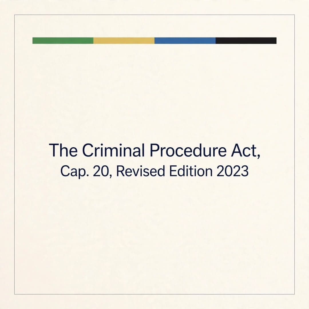The Criminal Procedure Act, Cap. 20, Revised Edition 2023