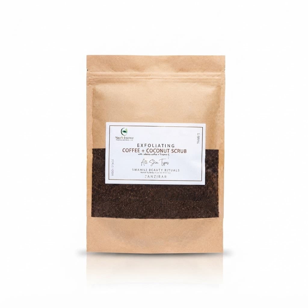 COFFEE COCONUT SCRUB (EXFOLIATING) — by Nuya's Essence Zanzibar — body-scrubs products from TZ — Afrizonemart