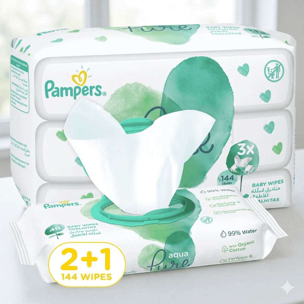 Pampers Baby Wipes 144 Count Mega Pack — by Pampers — Wipes from NG — Afrizonemart
