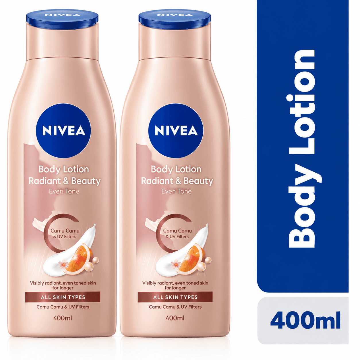 NIVEA Radiant & Beauty Even Glow Body Lotion For Women - 400ml - Pack Of 2 — by NIVEA — even-glow-lotions products from NG — Afrizonemart