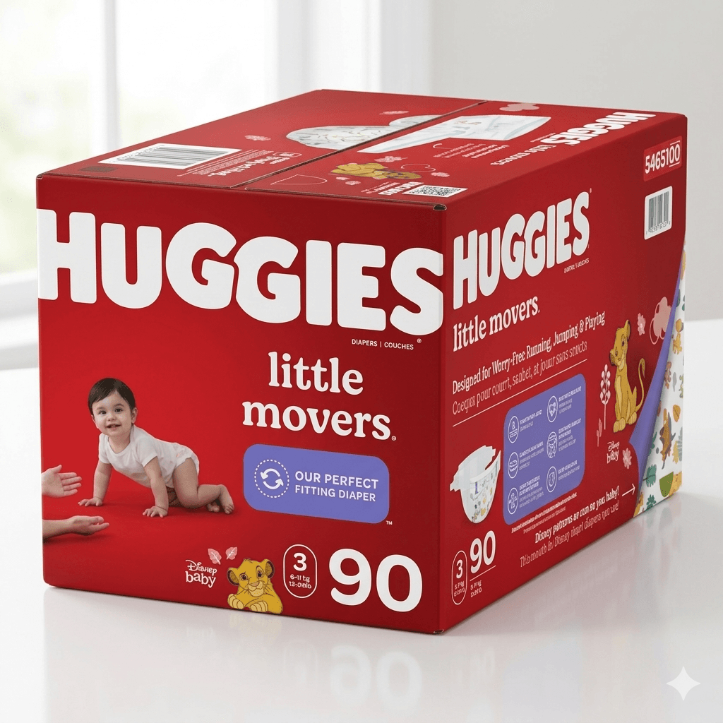 Huggies Little Movers Size 3 (90 count)