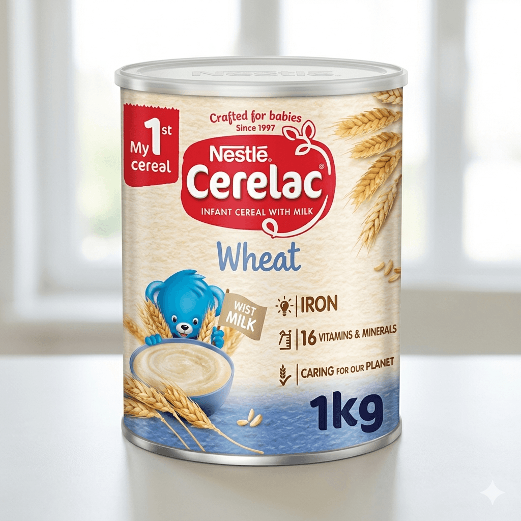 Nestle Cerelac Wheat with Milk 1kg — by Cerelac — Cereals from NG — Afrizonemart