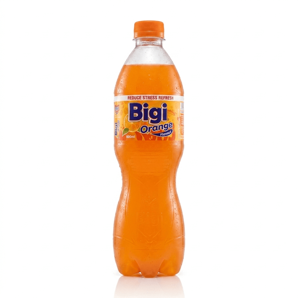 Bigi Orange 60cl PET — by Big Cola — Carbonated Drinks from NG — Afrizonemart
