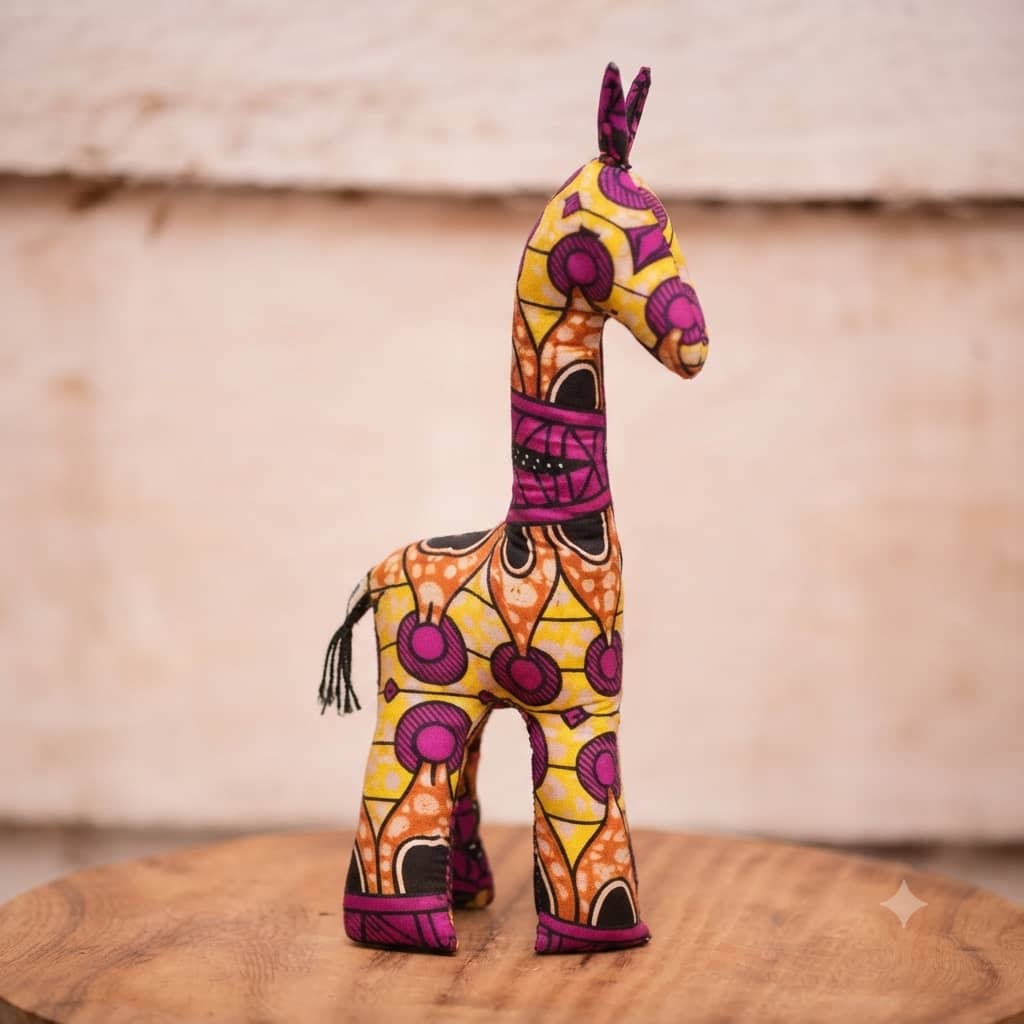 Ankara Fabric Giraffe Sculpture