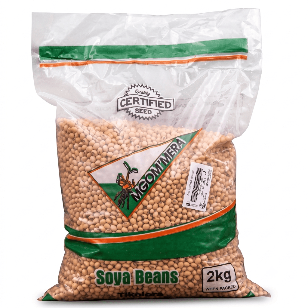Soybean Tikolore 2kg — by Mgommera Seed Company — food-agriculture-soybean-seed products from MW — Afrizonemart