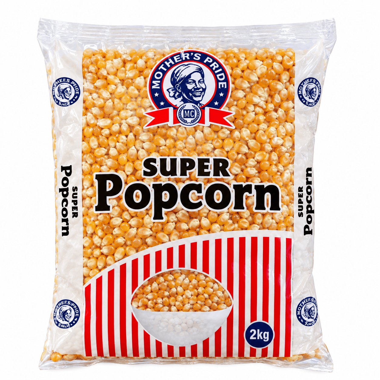 Super Popcorn 2kg — by Mother's Pride — food-agriculture-popcorn products from ZM — Afrizonemart