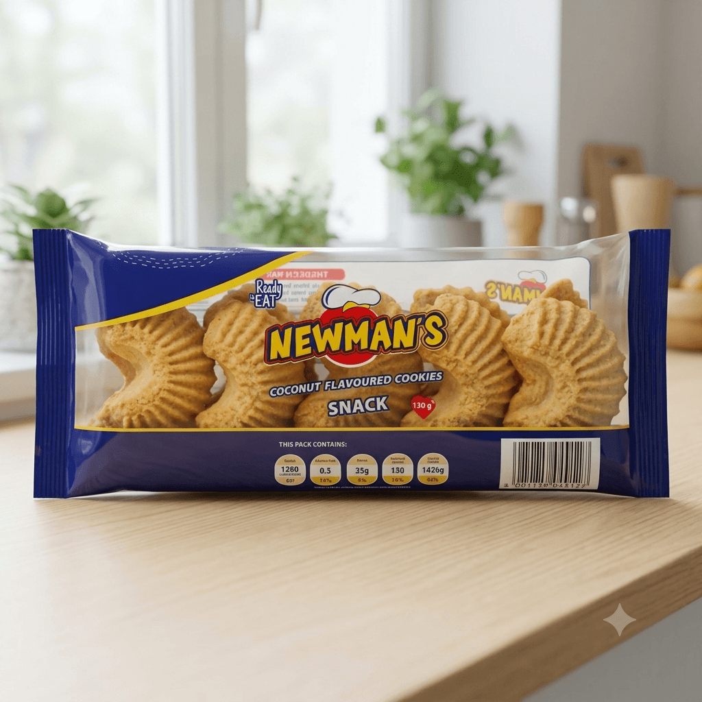 Newmans, Coconut Flavoured Cookies Snack - 130g