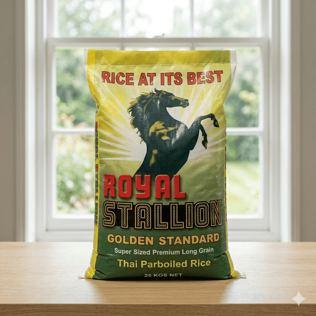 Royal Stallion Parboiled Rice 25kg — by Royal Stallion — Rice from NG — Afrizonemart