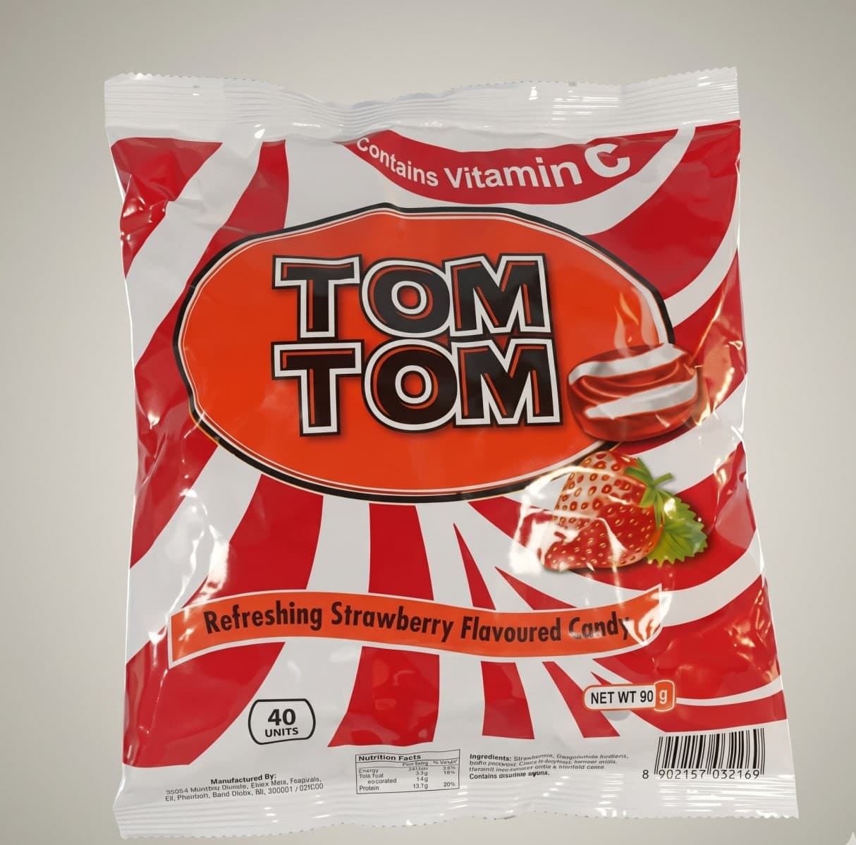 TomTom Strawberry Sweets 90g — by TomTom — Snacks Biscuits from NG — Afrizonemart