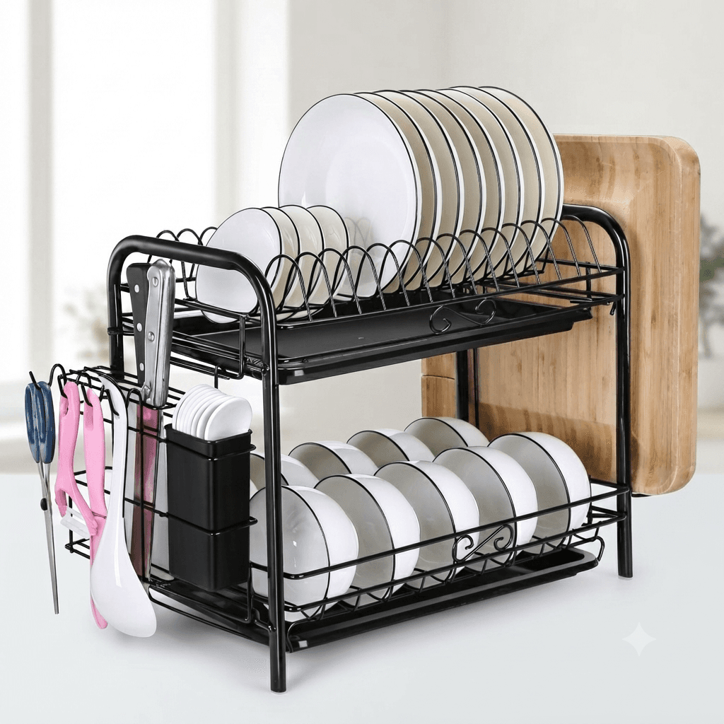 2-Tier Chrome Dish Drying Rack — by Generic — Kitchenware products from RW — Afrizonemart