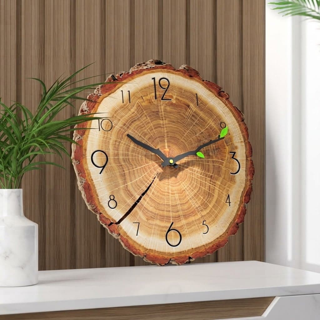 Crafted Clock Wood