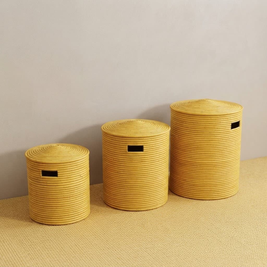 Mix & Match Baskets - Monochrome Yellow — by People of the Sun — Malawi Baskets products from MW — Afrizonemart