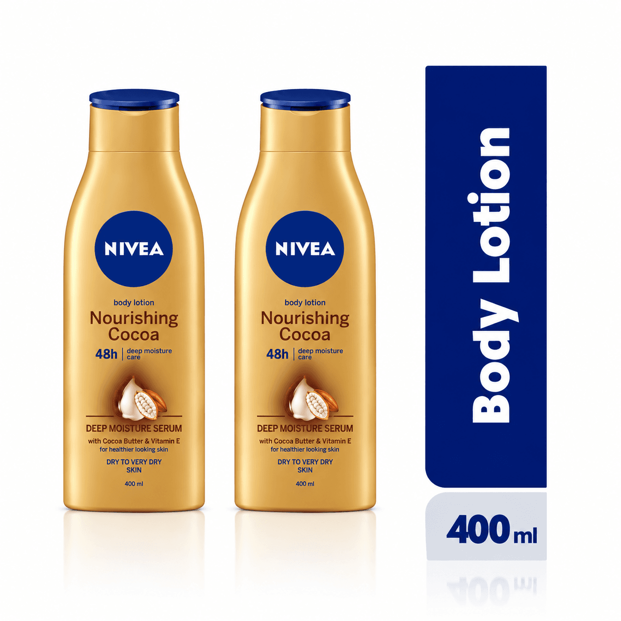 NIVEA Nourishing Cocoa Body Lotion For Women - 400ml (Pack Of 2) — by NIVEA — cocoa-lotions products from NG — Afrizonemart