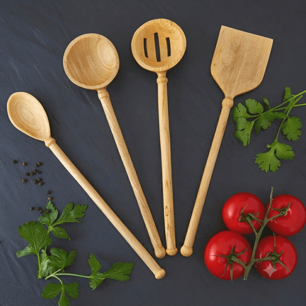 Wood Carved Cooking Spoon